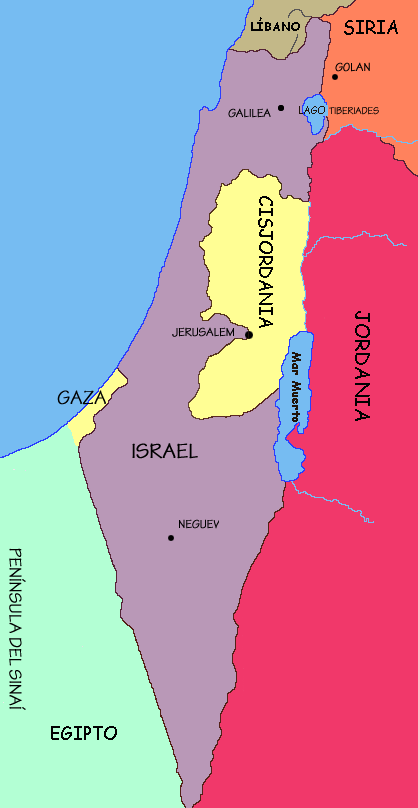 Mapa general de Palestina
